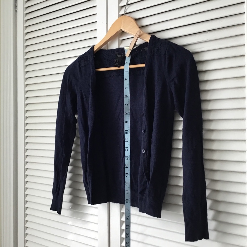 Forever 21 Girls Knit Cardigan with Lace - Picture 5 of 5